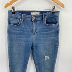 Free People  High Waist Skinny Jeans Women 30 Blue Jean Cotton Distressed Raw Hem Photo 1