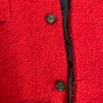 ZARA Double Breast Fuzzy Red Peacoat Sz XS Photo 7