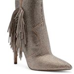 Jessica Simpson  Silver Rhinestone Paegye Ankle Boots Sz. 12 Photo 0