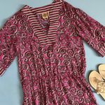 Tory Burch Sapello Silk Magenta Paisley Floral Coverup Tunic Top Photo 3