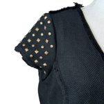 Adrianna Papell  black sheath dress woven studded professional office wear Photo 2