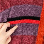 VTG 90s Womens M FLAW Orange Black Geometric Argyle Sweater Cozy Abstract Funky Size M Photo 9