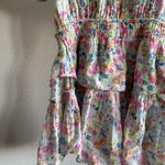 Love Shack Fancy Natasha Ditsy Floral Mini Dress Blue Size M Photo 7