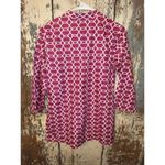 Brooks Brothers 346  Tunic Top size XS Pink Geometric V-neck Photo 6