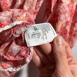 American Eagle  Floral Smocked Long Sleeve Blouse‎ Tie Front Womens M Coquette Photo 5