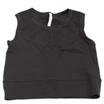 Athleta  Black Cropped Ujjayi Laser Cut Sleeveless Top size Small Photo 4
