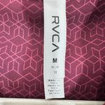 RVCA  Geometric Print Long Sleeve Button Up Shirt Burgundy Women's Size Medium Photo 3