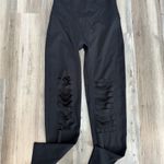 Zenana Outfitters  Black Laser Cut Leggings NWOT Photo 5