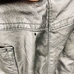 Vintage metro style black leather pants size 16p biker / punk / retro pants Photo 5