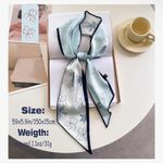 None NEW 59" Satin Scarf Fashion Hair Head Head Hair Handbag Scarf Belt Purse & Ring Photo 3