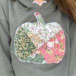 Wild Fable Handmade Quilted Pumpkin Hoodie Fall Autumn Halloween Art to Wear Photo 2