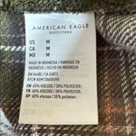 American Eagle  Plaid Flannel Button-Up Shirt Viscose Blend Size Medium Photo 5