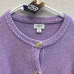 J. Crew Lavendar 100% cotton knit button down cardigan small #724 Purple Photo 3