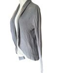 Nicole Miller Sweater Cardigan Open NWT SZ Med Gray Shawl Collar Drapery Boho Photo 3