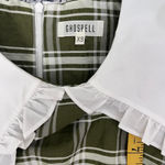 Ghospell Green & White Plaid Babydoll Dress Photo 2