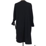Ming Wang Ming‎ Wang Buckle Cuff Crepe Shift Dress in Black Cocktail Business L Minimalist Photo 3