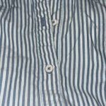 Gap  Body blue pinstripe long sleeve button down sleep shirt Photo 4