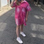 MSGM Denim Camica‎ Shirtdress Size 12 Pink Photo 4