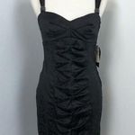 Love Tease NEW Black Ruched Black Snakeskin Mini Dress Photo 0