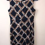 David Meister Women’s Woven Pattern Sleeveless Sheath Dress Photo 3