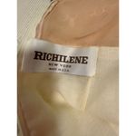 Vintage Richilene Lace Dress With Embroidered Floral Design & Puff Sleeves Tan Size 10 Photo 6