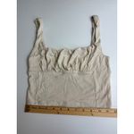 Wilfred Free Wilfred Free Ruched Cropped Tank Top Beige Sleeveless Casual Basic Cute Photo 1