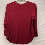 Croft & Barrow Womans Blouse Size 3x Maroon Whimsy Art To Wear Artsy Eclectic Photo 1