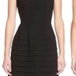 Madewell Dress NWT Fit and Flare Black Pintuck Detail Skirt Sleeveless 12 Crepe Photo 0