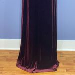 Oleg Cassini  Elegant Burgundy Velvet Evening Gown Size 6 Photo 11