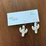 Rae + Saige White Terrazzo Cactus Polymer Clay Earrings NWT Photo 0