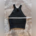 Brandy Melville  Black Mock Neck Knit Sweater Tank Top Women’s One Size EUC Photo 5