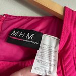 VINTAGE 80’s 90’s pink unique maxi sheath dress quilted embroidered formal Size M Photo 3