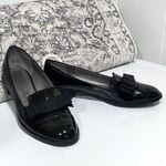 Adrienne Vittadini PREMIERE Patent Loafers Bow Trim in Black Size 9 1/2 Photo 3