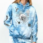 ALAB Tie Dye Graphic Hoodie Sweatshirt Unisex Adult Size XS. NWOT Blue Photo 0