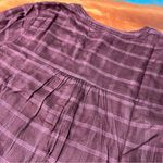 Wrangler NWT Brown Plaid Blouse size Medium western boho peasant top Photo 7