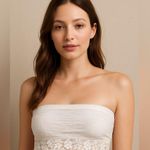 Free People Intimately White Floral Lace Bandeau Bralette Size Small Photo 0