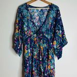 Sundance Kimono Style Dress Cover Up Boho Bohemian Embroidered pxs festival Blue Photo 0