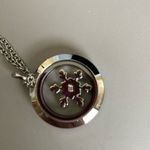 MiaLisa Locket Necklace with Snowflake Charm NWT‎ Silver Photo 2