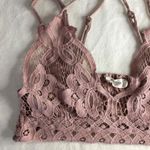 Romwe B4 Womens Hummingbird Lacey Look Crop Tank Top Mauve Dusty Rose Size Small Photo 1