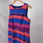 Talbots  Sheath Dress Jewel Tones Looks Like Silk Women's Size 10 Petite Midi Photo 3