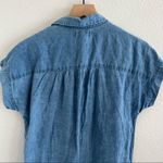 Madewell Central Linen Blend Chambray Button Front Shirt Dress XXS Photo 6