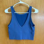 Lululemon  Align V Neck Tank Top Blue Cropped Athletic Yoga Workout Women Photo 1