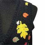 basic editions Fall Leaves Sweater Vest, Black Photo 1