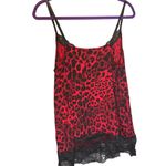 Lane Bryant  Red Animal Print Camisole with Black Lace Photo 2