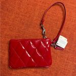 Coach NWT Poppy Red Quilted Wristlet Photo 1