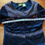 Acorn Mixed Media Cardigan, Size Medium Blue Photo 1