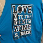 Southern Y’all pacific end zone Oklahoma girl tee size XL Blue Photo 5