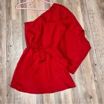Tyche Boutique JUST MY TYPE ONE SHOULDER DRESS red size Medium Photo 5