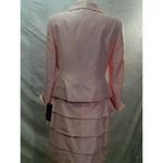 Kasper Women Career Skirt suit Size 10 Pink Satin Three Button Up Top Photo 2