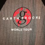 Garth Brooks World Tour Baseball Cut Casual Chic Tee Size Small Black Photo 1
